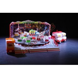 LetsGoRides - Break Dance, 
Motorized reproduction of the fairground attraction "Break Dance" made with Lego. Foldable on two t