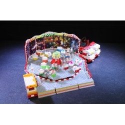 LetsGoRides - Break Dance, 
Motorized reproduction of the fairground attraction "Break Dance" made with Lego. Foldable on two t