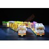 LetsGoRides - Caterpillar, 
Motorized reproduction of the fairground attraction 'Caterpillar" made with Lego. Foldable on four 