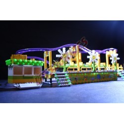 LetsGoRides - Caterpillar, 
Motorized reproduction of the fairground attraction 'Caterpillar" made with Lego. Foldable on four 