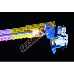 LetsGoRides - Speed, Reproduction motorisée de l'attraction foraine "Speed" (KMG) en Lego.
Transportable sur une remorque de 8 t