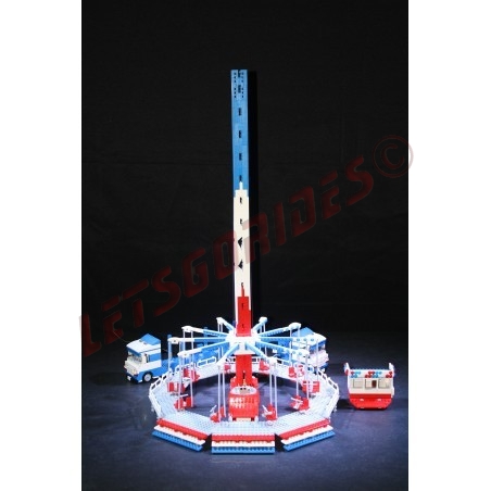 LetsGoRides - VerticalSwing, 
Motorized reproduction of the fairground attraction "Vertical Swing" made with Lego bricks. Folda