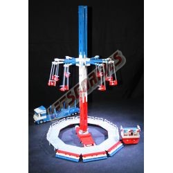  - VerticalSwing, Reproduction motorisée de l'attraction foraine "Vertical Swing" en Lego
Transportable sur 2 remorques.

