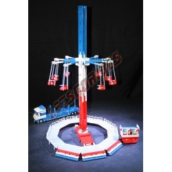 LetsGoRides - VerticalSwing, Reproduction motorisée de l'attraction foraine "Vertical Swing" en Lego
Transportable sur 2 remorqu