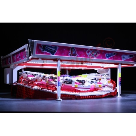 LetsGoRides - Matterhorn, 
Motorized reproduction of the fairground attraction "Matterhorn" made with Lego bricks. Foldable on 