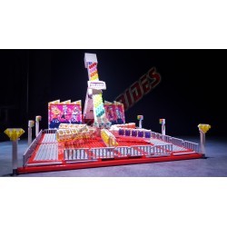 LetsGoRides - Top Scan, 
Motorized reproduction of the fairground attraction "Top Scan" made with Lego bricks. Foldable on 3 tr