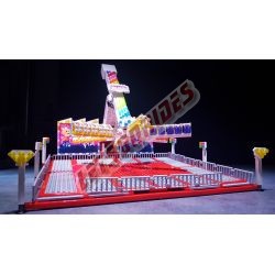LetsGoRides - Top Scan, Motorized reproduction of the fairground attraction "Top Scan" made with Lego bricks.
Foldable on 3 tra