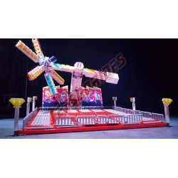  - Top Scan, Motorized reproduction of the fairground attraction "Top Scan" made with Lego bricks.
Foldable on 3 trailers.
