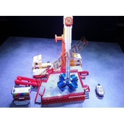  - New World XXL, Motorized reproduction of the fairground attraction "New World XXL" made with Lego bricks.
Foldable on 2 trai