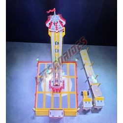 LetsGoRides - Free Fall Tower, 
Motorized reproduction of the fairground attraction "Free Fall Tower" made with Lego bricks.. F