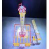 LetsGoRides - Free Fall Tower, 
Motorized reproduction of the fairground attraction "Free Fall Tower" made with Lego bricks.. F