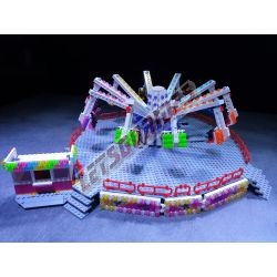 LetsGoRides - Smashing Jump, Motorized reproduction of the fairground attraction "Smashing Jump" made with Lego bricks. Foldable