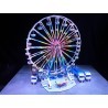LetsGoRides - Ferris Wheel, 
Motorized reproduction of the fairground attraction "Ferris Wheel" made with Lego bricks. Foldable