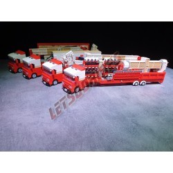 LetsGoRides - Speed32, 
Motorized reproduction of the "Speed32" (KMG) fairground attraction in Lego. Transportable on 4 trailer