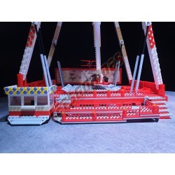 LetsGoRides - Speed32, 
Motorized reproduction of the "Speed32" (KMG) fairground attraction in Lego. Transportable on 4 trailer