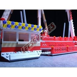 LetsGoRides - Speed32, Motorized reproduction of the "Speed32" (KMG) fairground attraction in Lego. Transportable on 4 trailers 