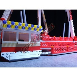 LetsGoRides - Speed32, 
Motorized reproduction of the "Speed32" (KMG) fairground attraction in Lego. Transportable on 4 trailer