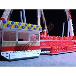 LetsGoRides - Speed32, 
Motorized reproduction of the "Speed32" (KMG) fairground attraction in Lego. Transportable on 4 trailer