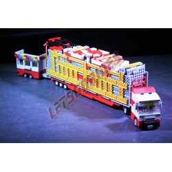  - TechnoPower, Motorized reproduction of the fairground attraction 'Techno Power' made with Lego.
Foldable on one trailer.
