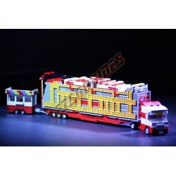  - TechnoPower, Motorized reproduction of the fairground attraction 'Techno Power' made with Lego.
Foldable on one trailer.
