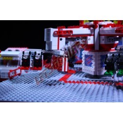  - TechnoPower, Motorized reproduction of the fairground attraction 'Techno Power' made with Lego.
Foldable on one trailer.
