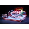 LetsGoRides - TechnoPower, 
Motorized reproduction of the fairground attraction 'Techno Power' made with Lego. Foldable on one 