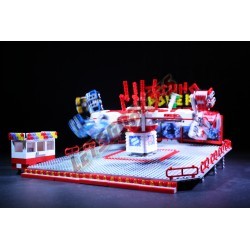  - TechnoPower, Motorized reproduction of the fairground attraction 'Techno Power' made with Lego.
Foldable on one trailer.
