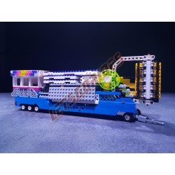 LetsGoRides - Capriolo 10, 
Motorized reproduction of the fairground attraction "Capriolo 10" made with Lego. Foldable on two t