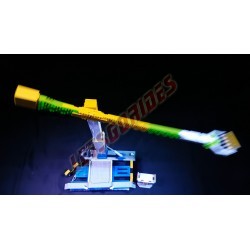 LetsGoRides - Capriolo 10, 
Motorized reproduction of the fairground attraction "Capriolo 10" made with Lego. Foldable on two t