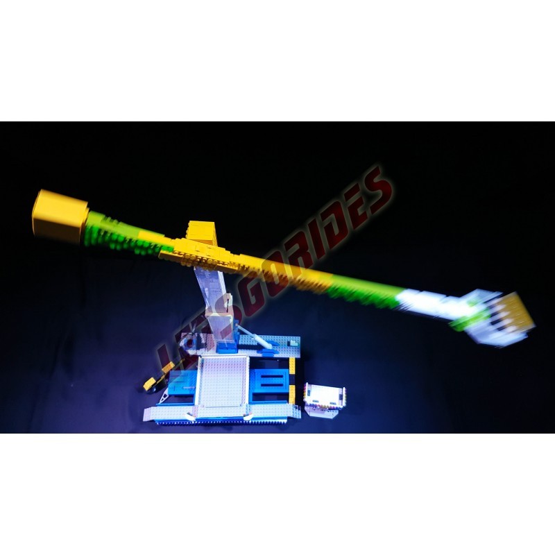 Capriolo 10, , Reproduction motorisée de l'attraction foraine "Capriolo 10" en Lego
Transportable sur 2 remorques.
Capriolo 10, , Reproduction motorisée de l'attraction foraine "Capriolo 10" en Lego
Transportable sur 2 remorques.