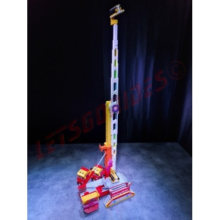 LetsGoRides - Giant Booster, 
Motorized reproduction of the fairground attraction "Giant Booster" made with Lego bricks.
Trans