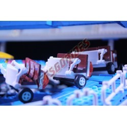 LetsGoRides - Himalaya, 
Motorized reproduction of the fairground attraction "Himalaya" made with Lego bricks. Foldable on two 