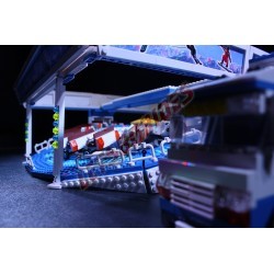  - Himalaya, Motorized reproduction of the fairground attraction "Himalaya" made with Lego bricks.
Foldable on two trailers.
