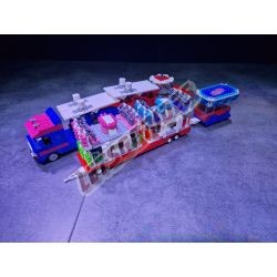  - TakeOff, Reproduction motorisée de l'attraction foraine "TakeOff" en Lego
Transportable sur 4 remorques.
