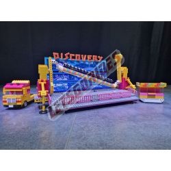  - Discovery, Motorized reproduction of the fairground attraction "Discovery" made with Lego bricks
Transportable on 1 trailer.