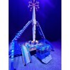 LetsGoRides - Lunarix, 
Motorized reproduction of the fairground attraction "Lunarix" made with Lego bricks. Foldable on 1 trai