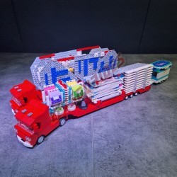 LetsGoRides - Shaker, 
Motorized reproduction of the fairground attraction 'Shaker' made with Lego.
Foldable on 2 trailers.