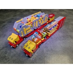 LetsGoRides - Break Dance, 
Motorized reproduction of the fairground attraction "Break Dance" made with Lego. Foldable on two t