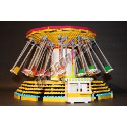 LetsGoRides - Wave Swinger, Motorized reproduction of the fairground attraction "Wave Swinger" made with Lego bricks.
Foldable 