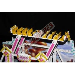 LetsGoRides - Aladdin, Motorized reproduction of the fairground attraction 'Aladdin' (Flying Carpet) made with Lego. Foldable on