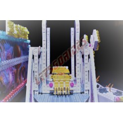 LetsGoRides - Aladdin, Motorized reproduction of the fairground attraction 'Aladdin' (Flying Carpet) made with Lego. Foldable on