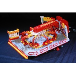 LetsGoRides - SuperStar, 
Motorized reproduction of the fairground attraction 'SuperStar' made with Lego. Foldable on 2 trailer