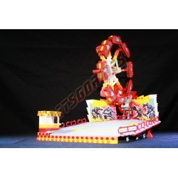 LetsGoRides - SuperStar, 
Motorized reproduction of the fairground attraction 'SuperStar' made with Lego. Foldable on 2 trailer