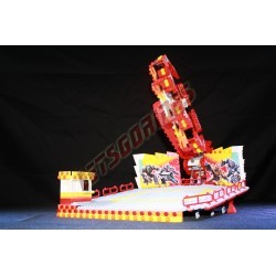  - SuperStar, Motorized reproduction of the fairground attraction 'SuperStar' made with Lego.
Foldable on 2 trailers.
