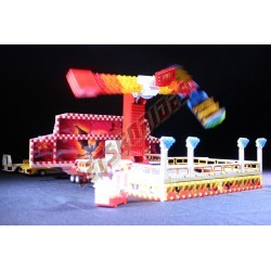 LetsGoRides - Inferno, 
Reproduction of the fairground attraction "Inferno" (Mondial Rides) in Lego bricks. Transportable on 4 