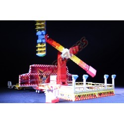 LetsGoRides - Inferno, 
Reproduction of the fairground attraction "Inferno" (Mondial Rides) in Lego bricks. Transportable on 4 